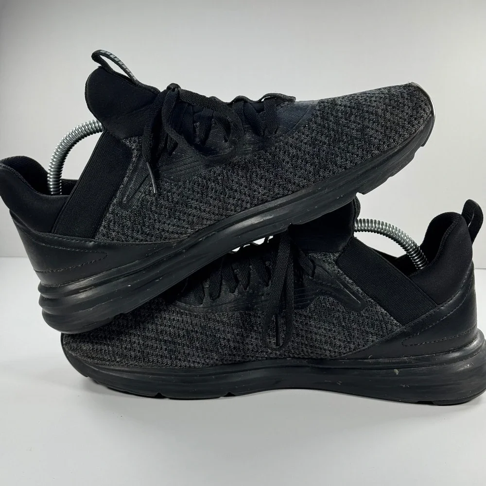 Puma Enzo Weave Mens Black Grey Running Training Shoes‎ Sneakers 191487-01
